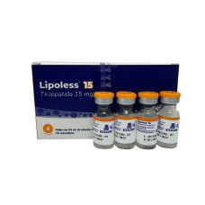 LIPOLESS TIRZEPATIDA 15MG - 4 AMPOLAS SEM SERINGAS