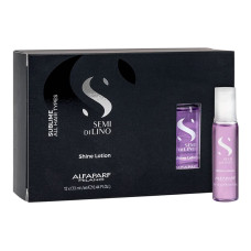 CAIXA AMPOLA CAPILAR ALFAPARF SEMI DI LINO SHINE LOTION - ROSA - 13ML - 12 UNIDADES