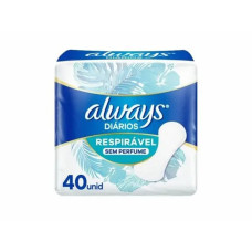 ABSORVENTE ALWAYS PROTETORES DIARIOS SEM PERFUME - 40 UNIDADES