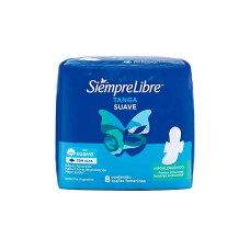 ABSORVENTE COM ABAS SIEMPRE LIBRE TANGA SUAVE - 8 TOALHAS