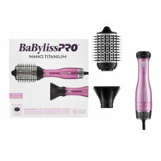 BABYLISS PRO NANO TITANIUM HOT AIR BRUSH 2 EM 1 ROSA - 220V