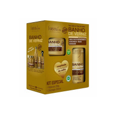 KIT FOREVER LISS BANHO DE VERNIZ SHAMPOO 300ML + MASCARA 200ML 