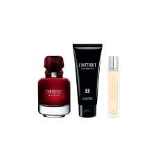 PERFUME GIVENCHY KIT L'INTERDIT ROUGE EDP 80ML + BODY MILK 75ML + EDP 12.5ML