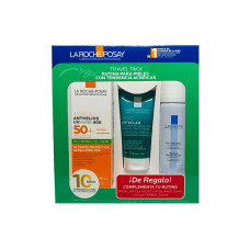 KIT COSMÉTICOS LA ROCHE-POSAY TRAVEL PACK PELES ACNÉICAS 3 PEÇAS