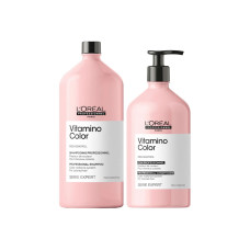 KIT LOREAL PARIS VITAMINO COLOR SHAMPOO 1500ML + CONDICIONADOR 750ML