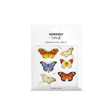 TATUAGEM TEMPORARIA PAPERSELF BUTTERFLIES TEMPORARY TATTOO - 4''X4''