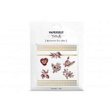 TATUAGEM TEMPORARIA PAPERSELF BURGUNDY GARDEN CHAIN BRACELET - 4x4"