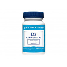 THE VITAMIN SHOPPE VITAMINA D3 2000UI - 100 CAPSULAS