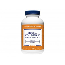 THE VITAMIN SHOPPE BIOCELL COLLAGEN II COM ACID HYALURONIC - 180 CAPSULAS